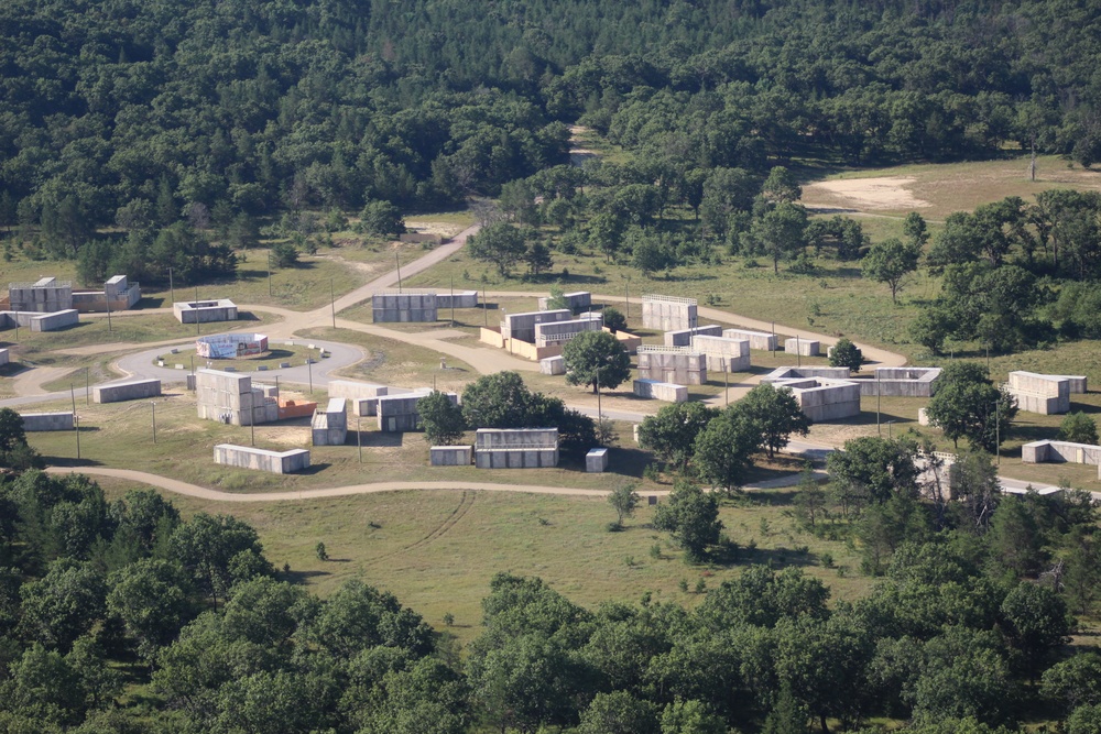 Aerial views of Fort McCoy training areas