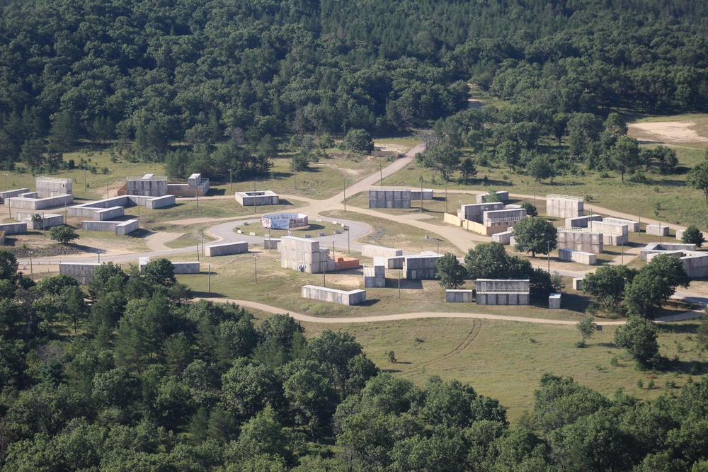 Aerial views of Fort McCoy training areas