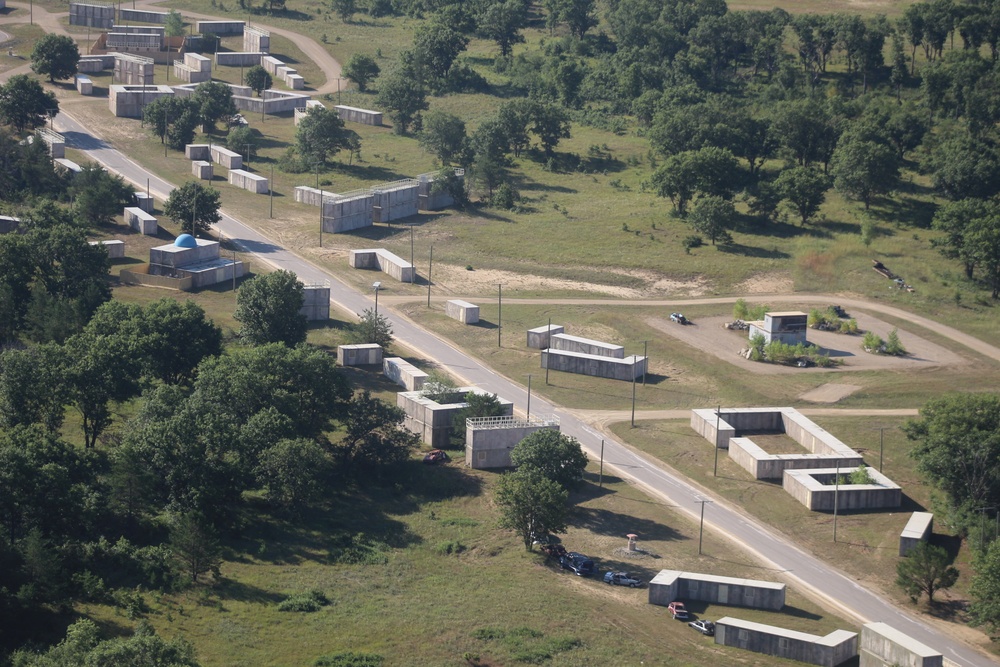 Aerial views of Fort McCoy training areas