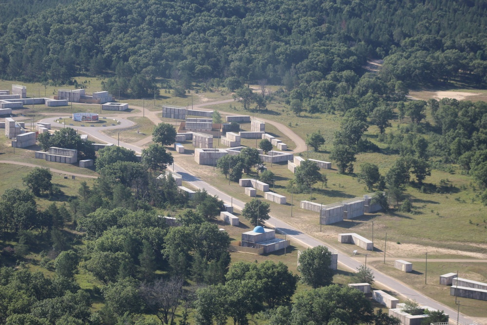 Aerial views of Fort McCoy training areas