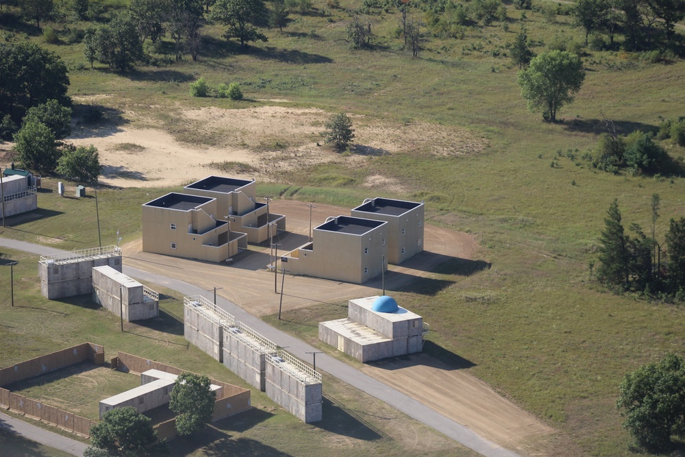 Aerial views of Fort McCoy training areas