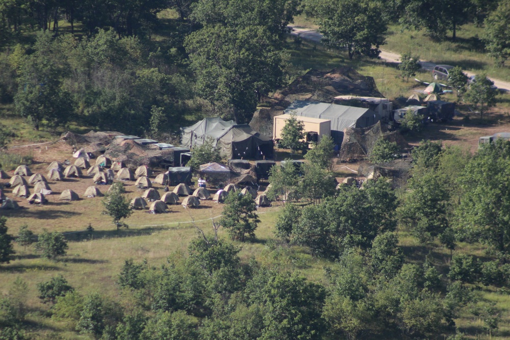 Aerial views of Fort McCoy training areas