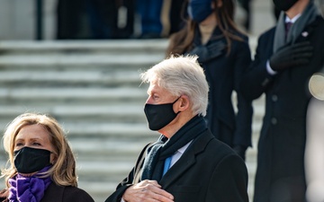 President Joseph R. Biden, Jr. and Vice President Kamala Harris participated in a Presidential Armed Forces Full Honors Wreath-Laying Ceremony at the Tomb of the Unknown Soldier at Arlington National Cemetery