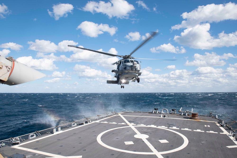 Mitscher Conducts Helo Ops