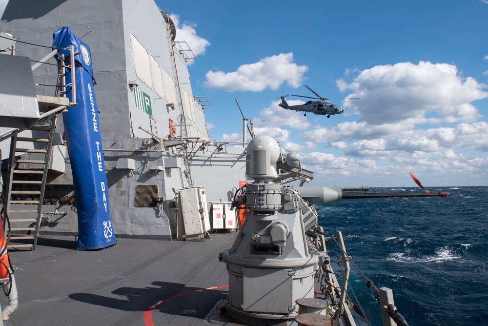 Mitscher Conducts Helo Ops