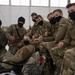 Soldiers from the 682nd Engineer Battalion wait for their flight to Washington D.C. from the 133rd Airlift Wing.