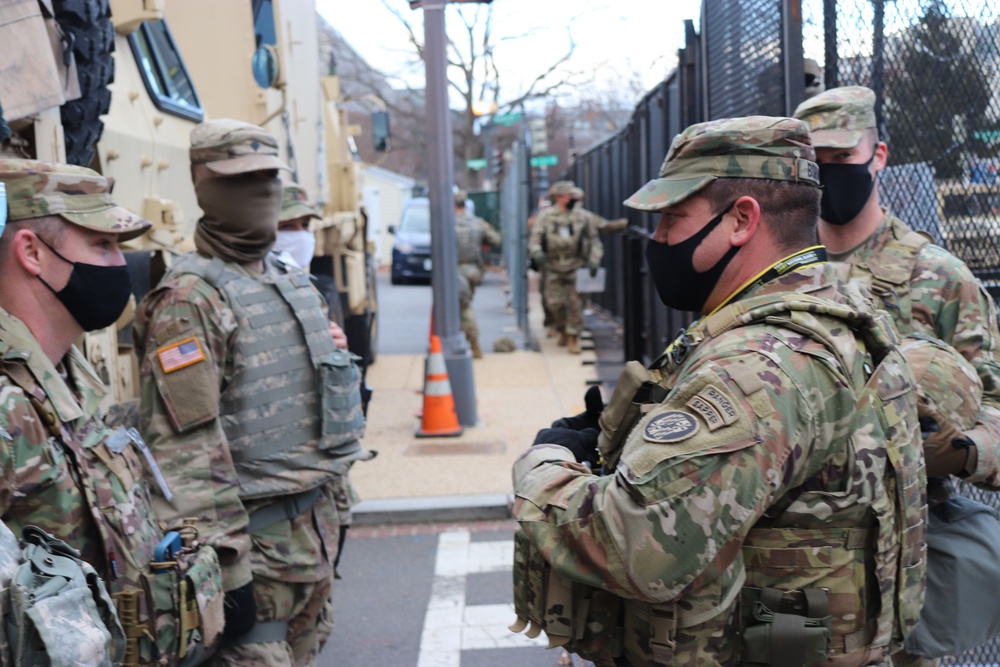 Brigade Commander Reviews National Guard Soldiers in DC