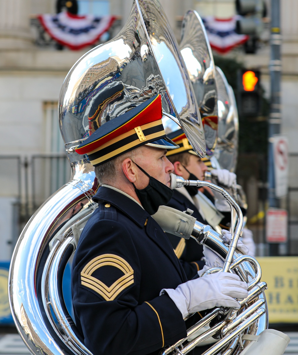 U.S. Army Band march during event