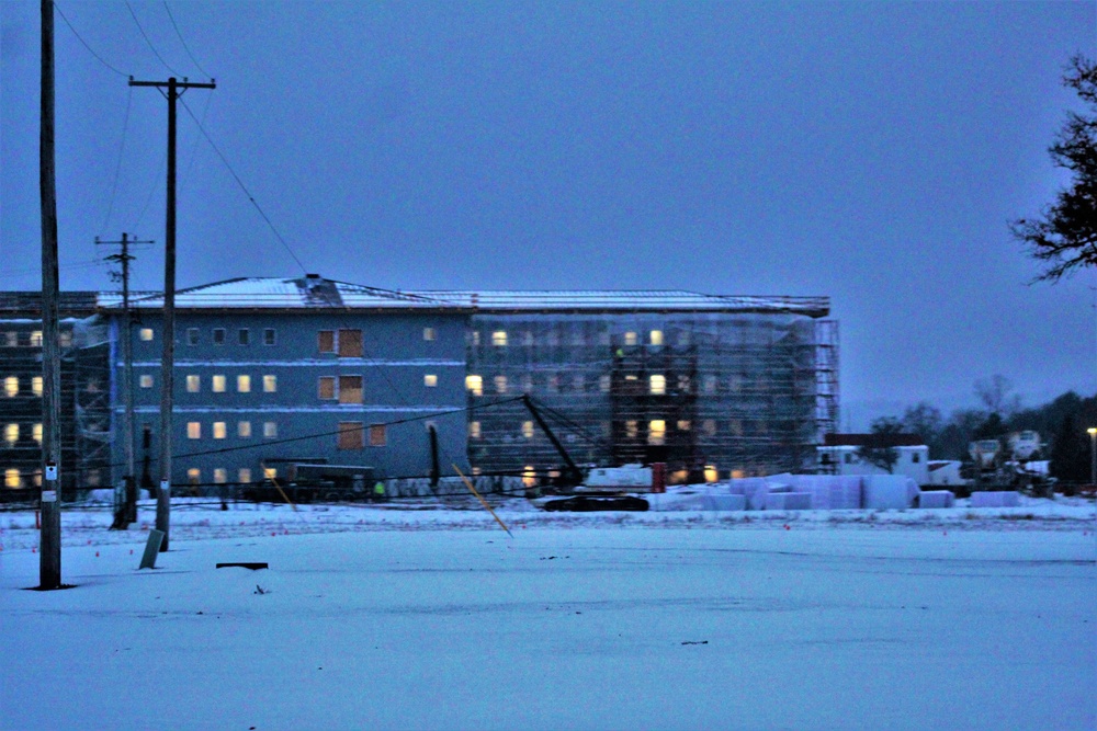 January 2020 barracks construction at Fort McCoy