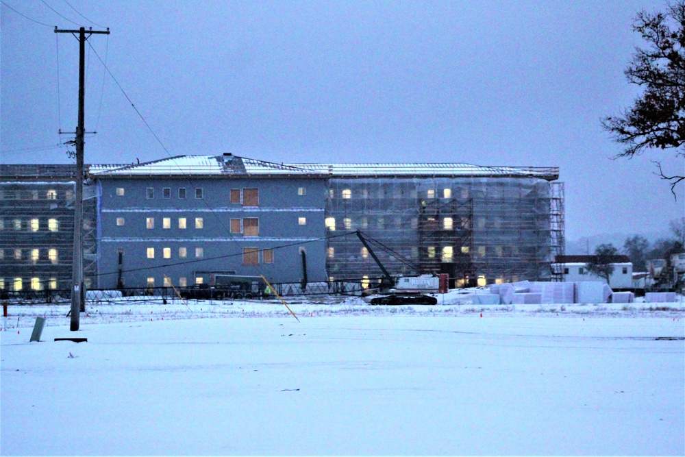 January 2020 barracks construction at Fort McCoy