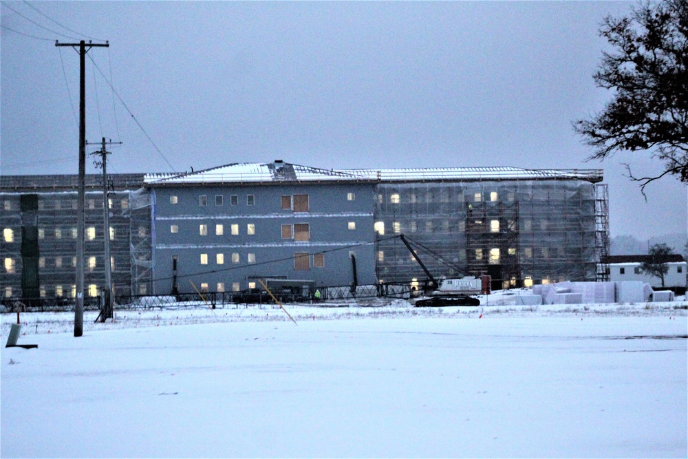 January 2020 barracks construction at Fort McCoy