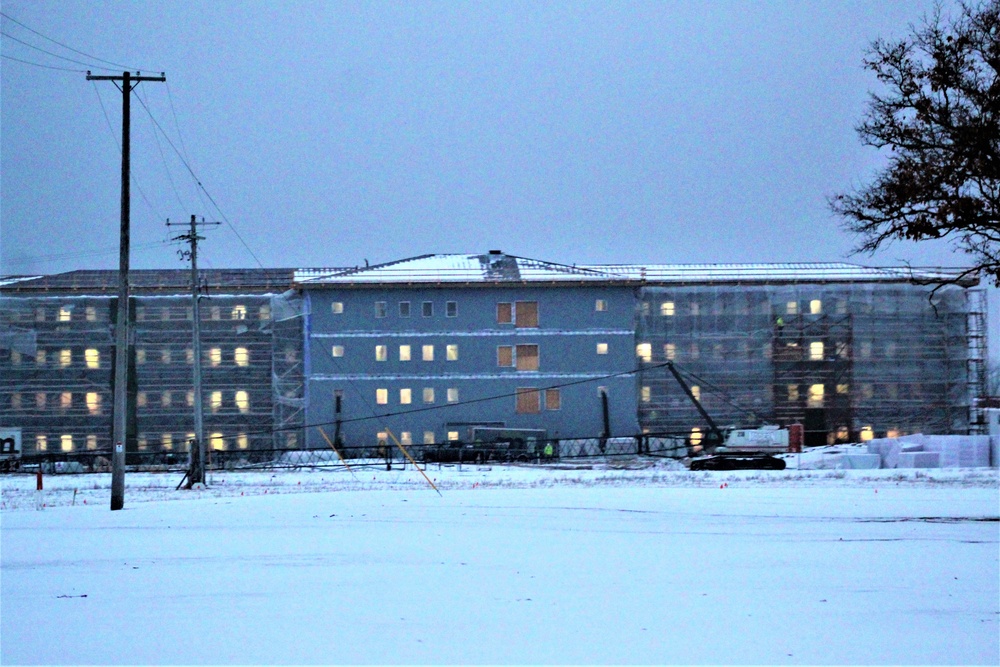 January 2020 barracks construction at Fort McCoy