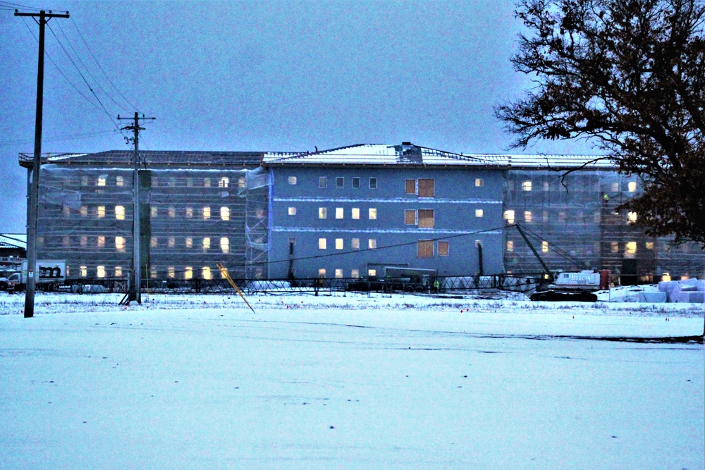 January 2020 barracks construction at Fort McCoy