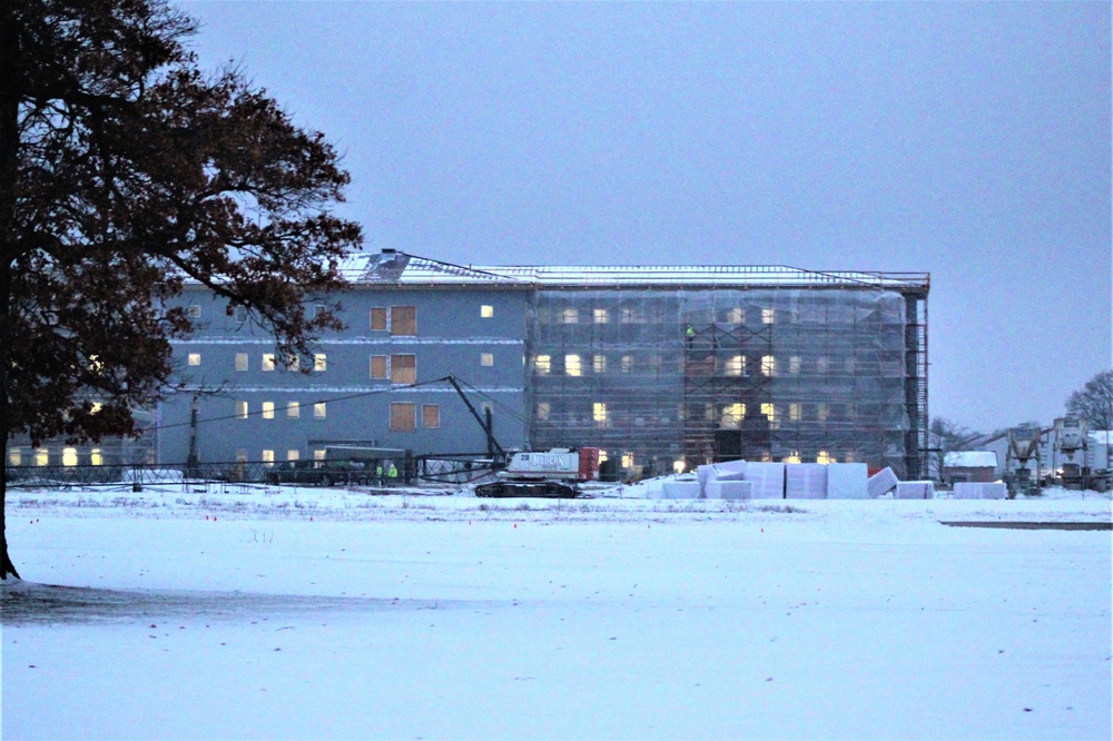 January 2020 barracks construction at Fort McCoy