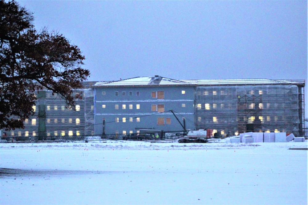 January 2020 barracks construction at Fort McCoy