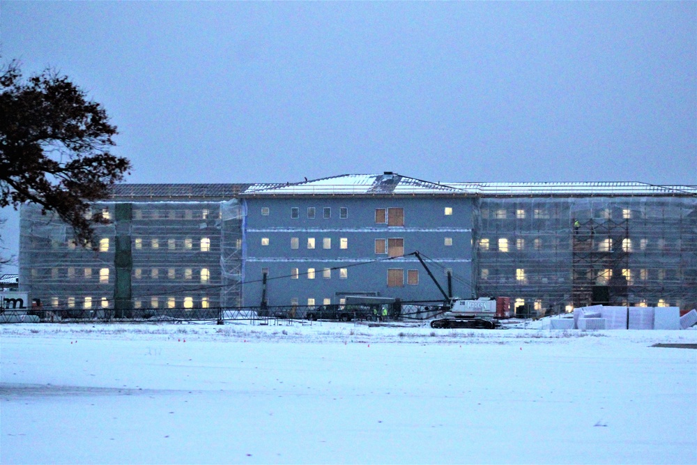 January 2020 barracks construction at Fort McCoy