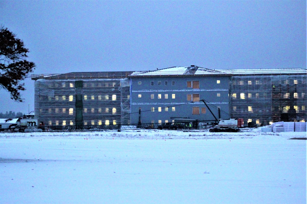 January 2020 barracks construction at Fort McCoy