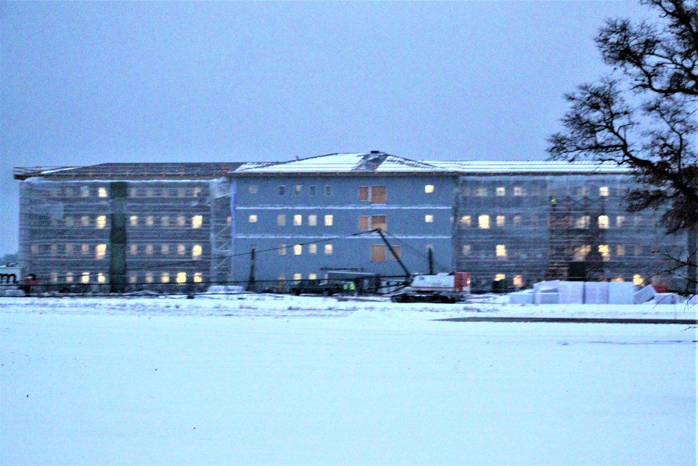 January 2020 barracks construction at Fort McCoy