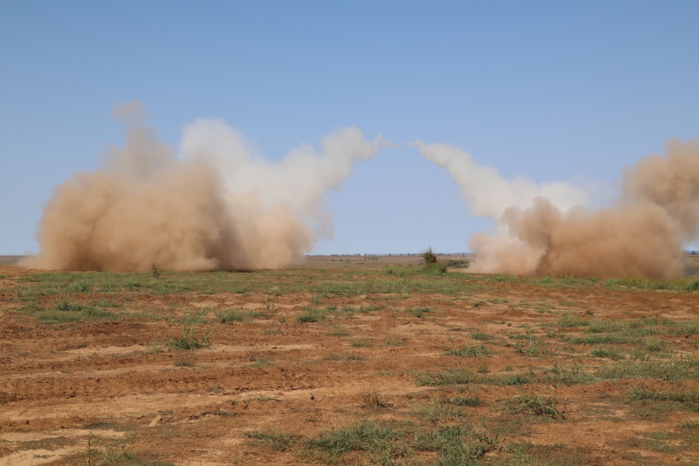 Live fire of the M142 High Mobility Artillery Rocket System