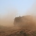 An M142 High Mobility Artillery Rocket System (HIMARS) displaced after firing
