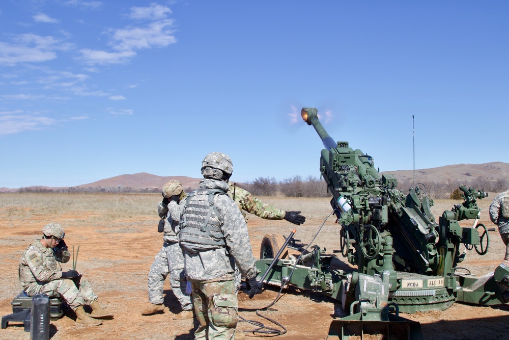 Live fire of the M777 on Fort Sill