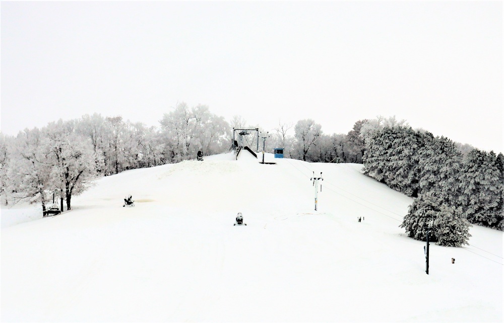 Wintry scenes at Fort McCoy's Whitetail Ridge Ski Area
