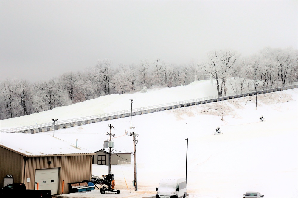 Wintry scenes at Fort McCoy's Whitetail Ridge Ski Area