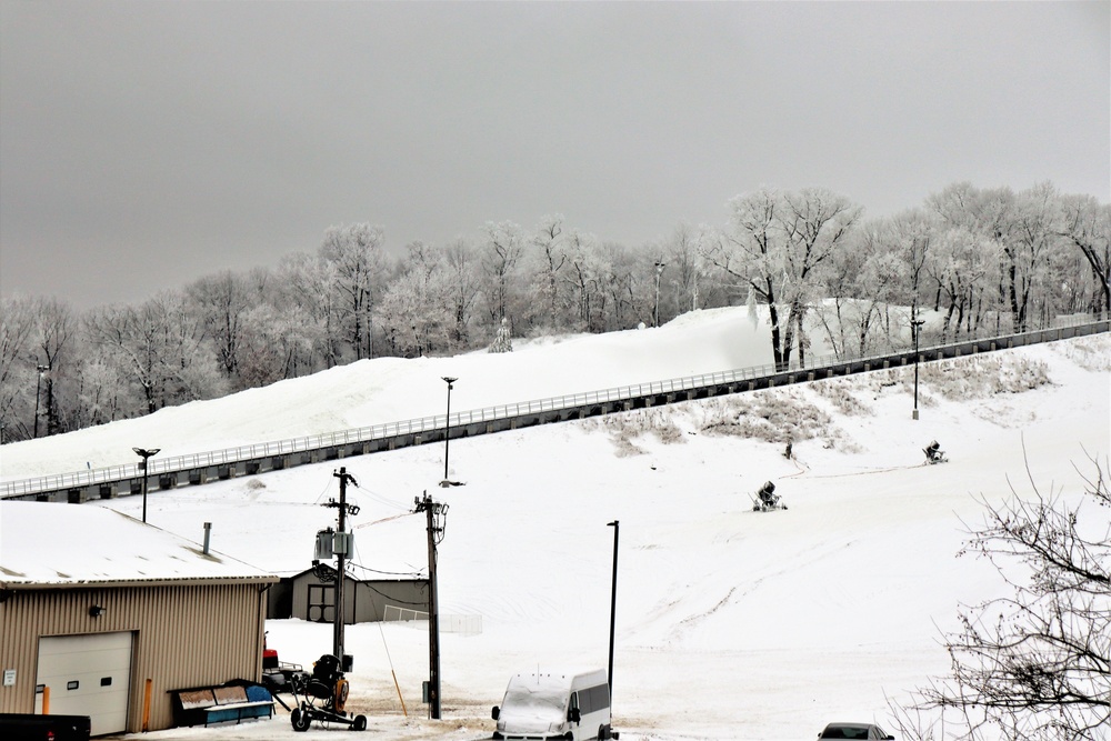 Wintry scenes at Fort McCoy's Whitetail Ridge Ski Area