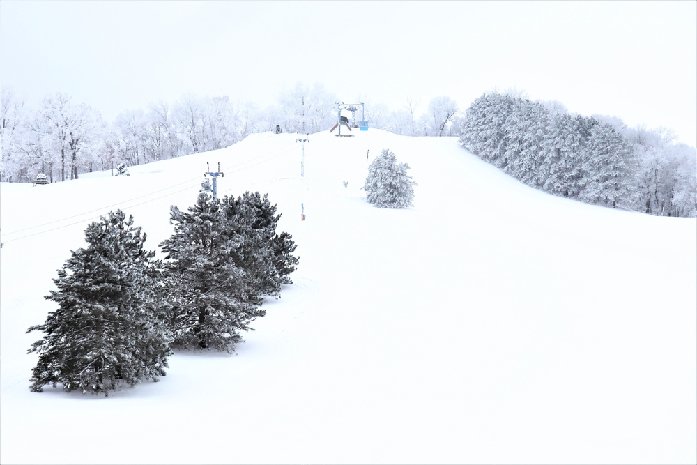 Wintry scenes at Fort McCoy's Whitetail Ridge Ski Area