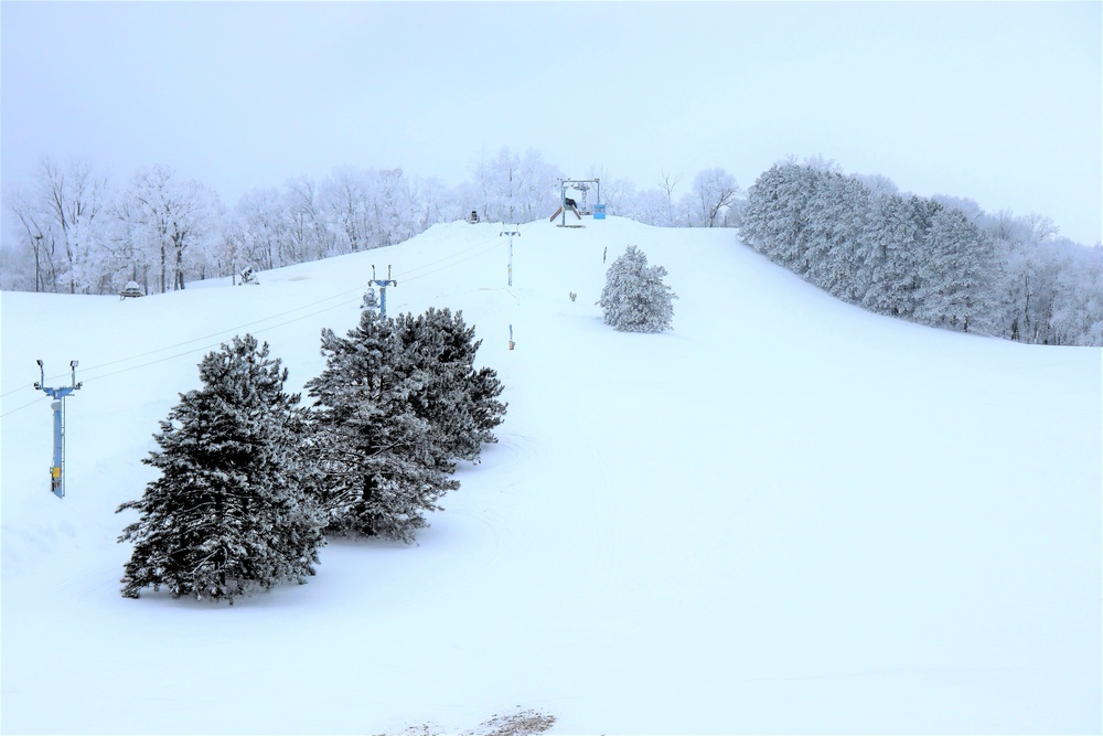 Wintry scenes at Fort McCoy's Whitetail Ridge Ski Area