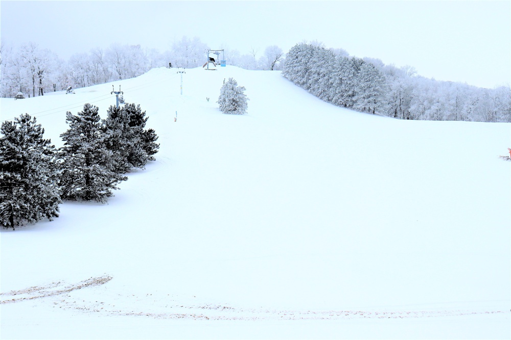 Wintry scenes at Fort McCoy's Whitetail Ridge Ski Area