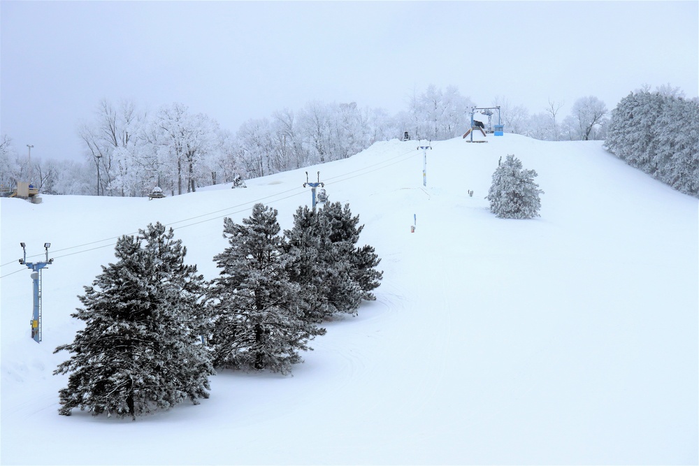 Wintry scenes at Fort McCoy's Whitetail Ridge Ski Area