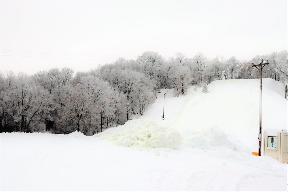 Wintry scenes at Fort McCoy's Whitetail Ridge Ski Area