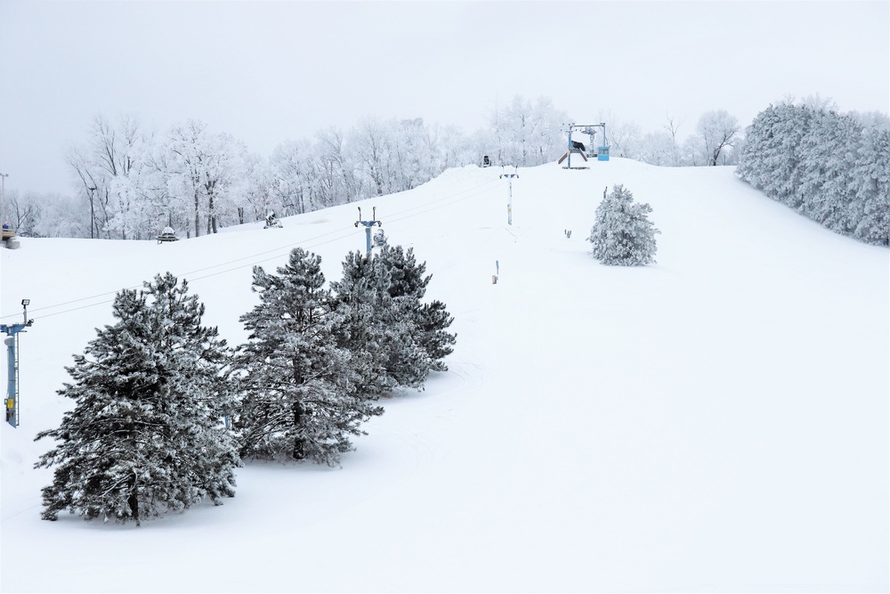Wintry scenes at Fort McCoy's Whitetail Ridge Ski Area