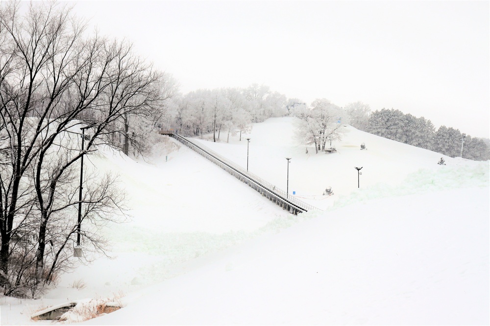 Wintry scenes at Fort McCoy's Whitetail Ridge Ski Area