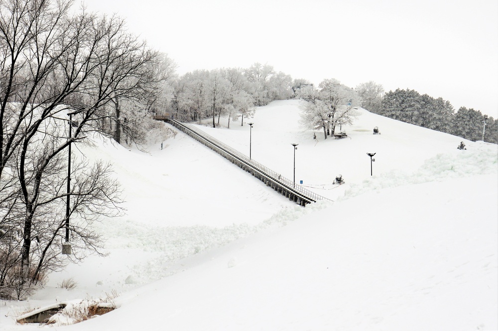 Wintry scenes at Fort McCoy's Whitetail Ridge Ski Area