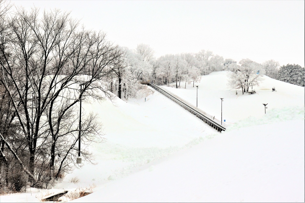 Wintry scenes at Fort McCoy's Whitetail Ridge Ski Area