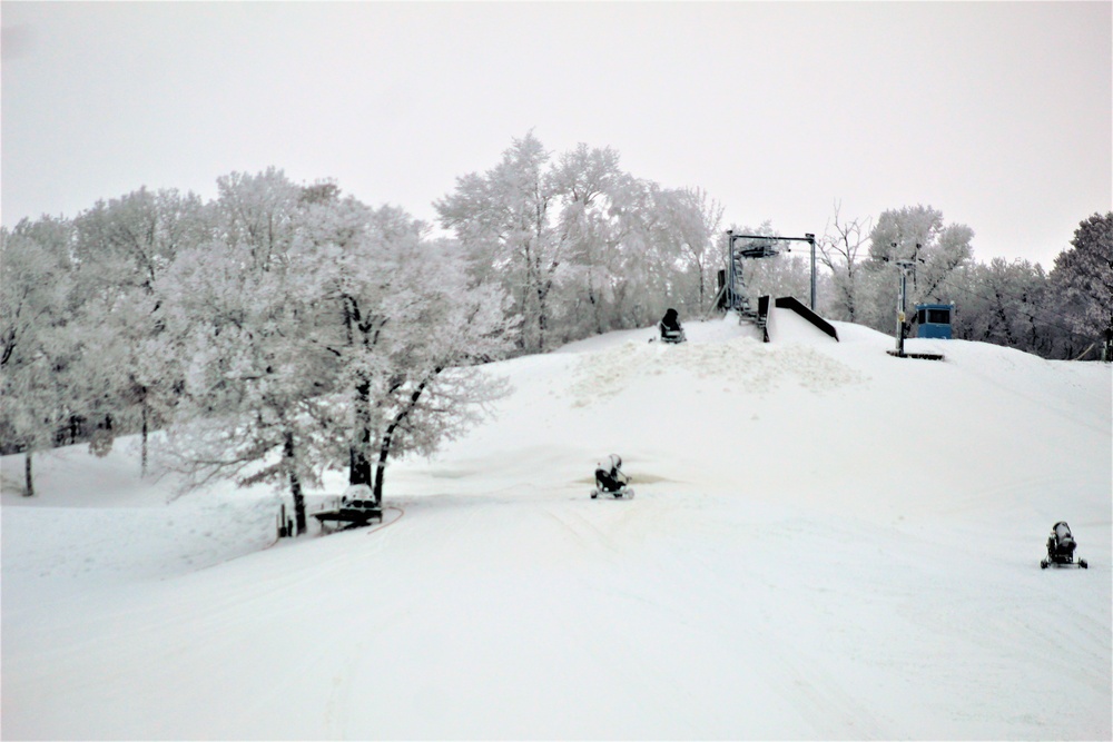 Wintry scenes at Fort McCoy's Whitetail Ridge Ski Area