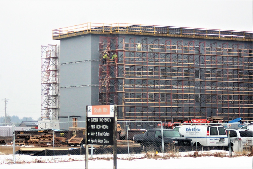 January 2021 barracks construction at Fort McCoy