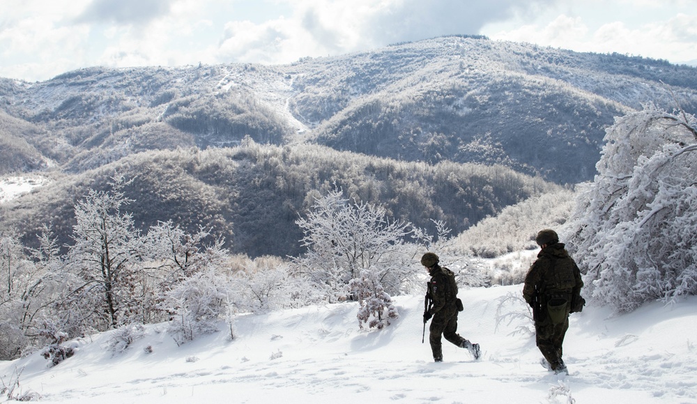 Polish KFOR Soldiers patrol the ABL