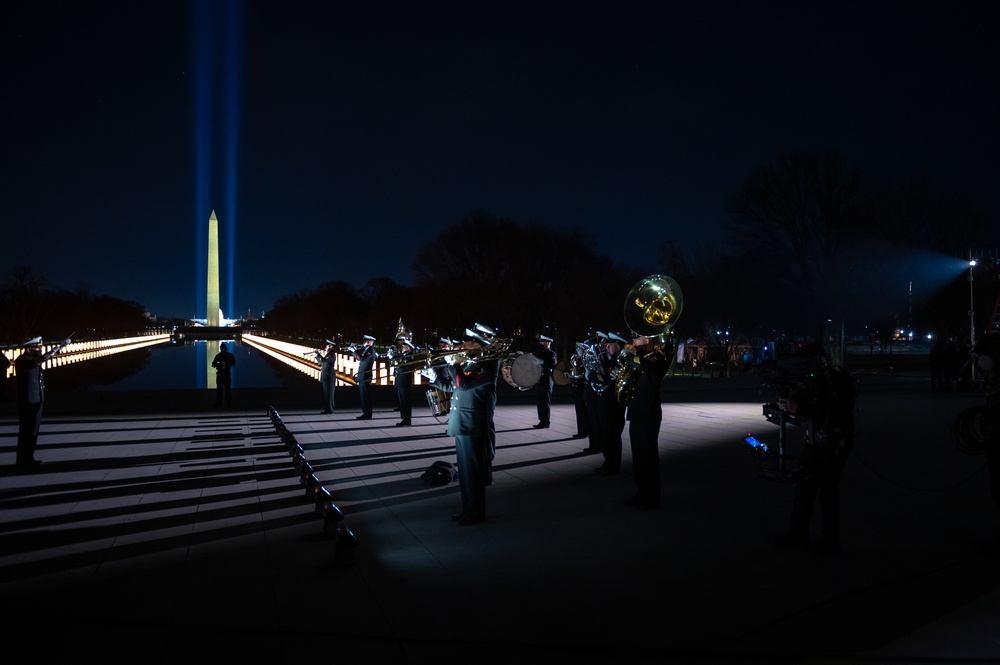 Navy Band performs during primetime inaugural special