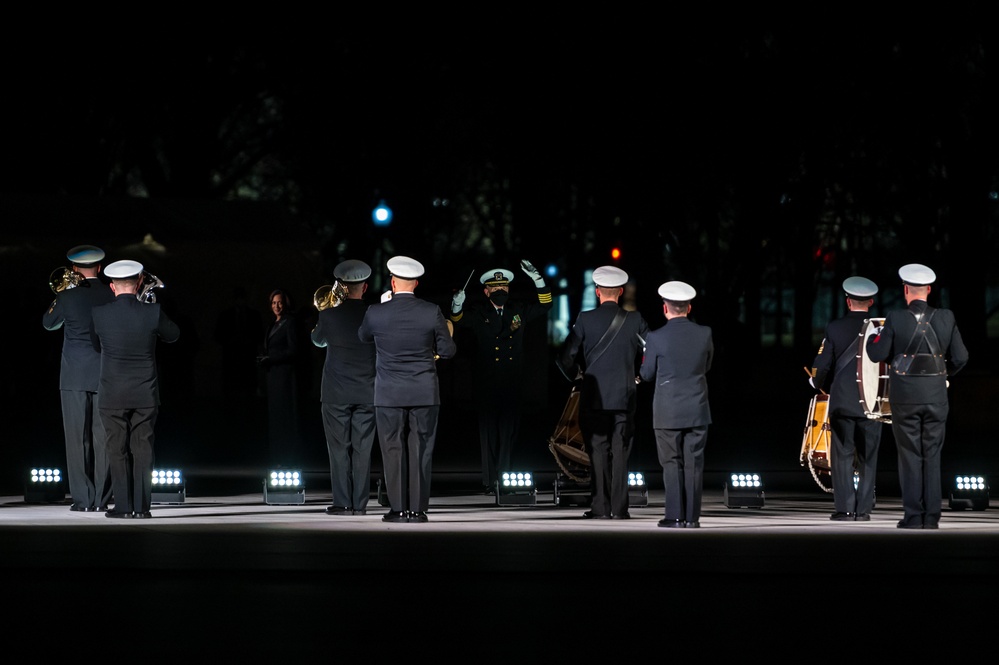 Navy Band performs during primetime inaugural special