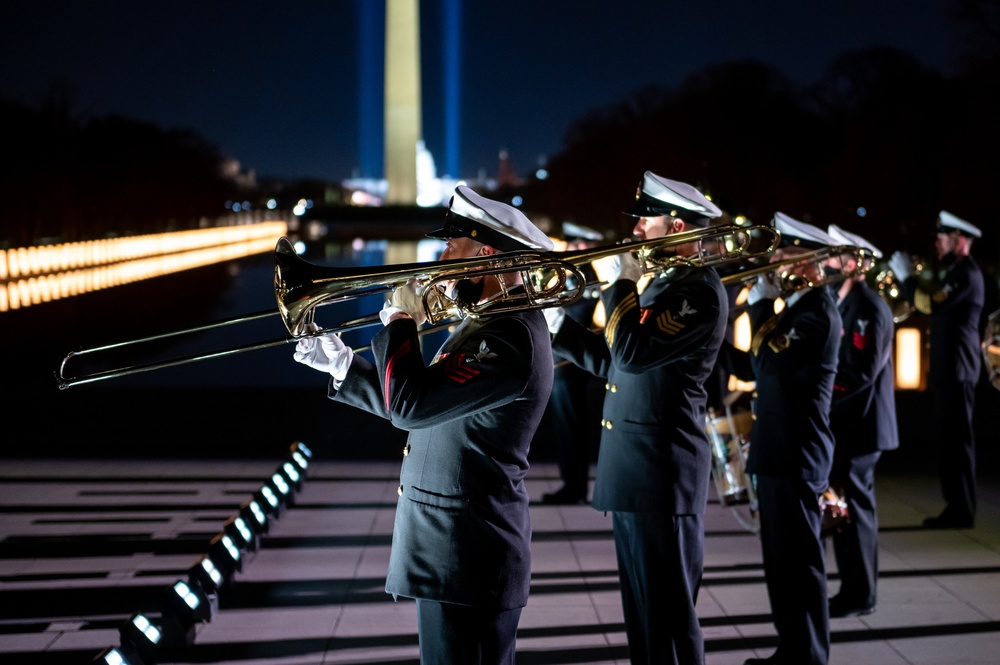 Navy Band performs during primetime inaugural special