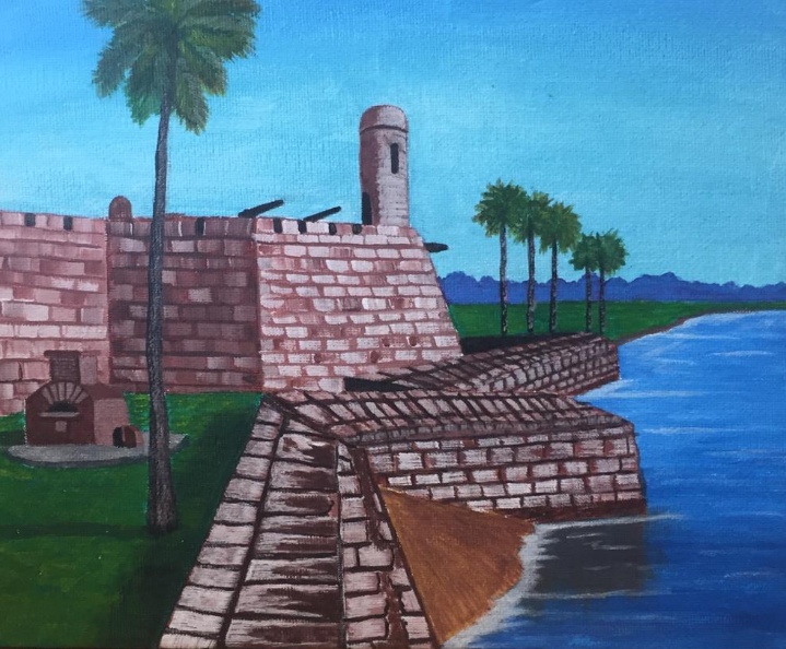 Recovering Soldier transforms blank canvasses into castles, landscapes and a skyscape