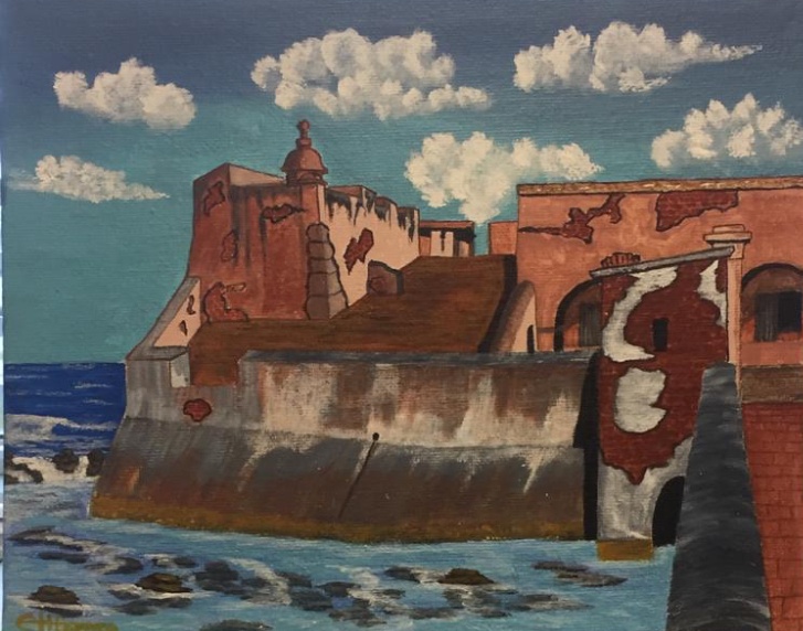Recovering Soldier transforms blank canvasses into castles, landscapes and a skyscape
