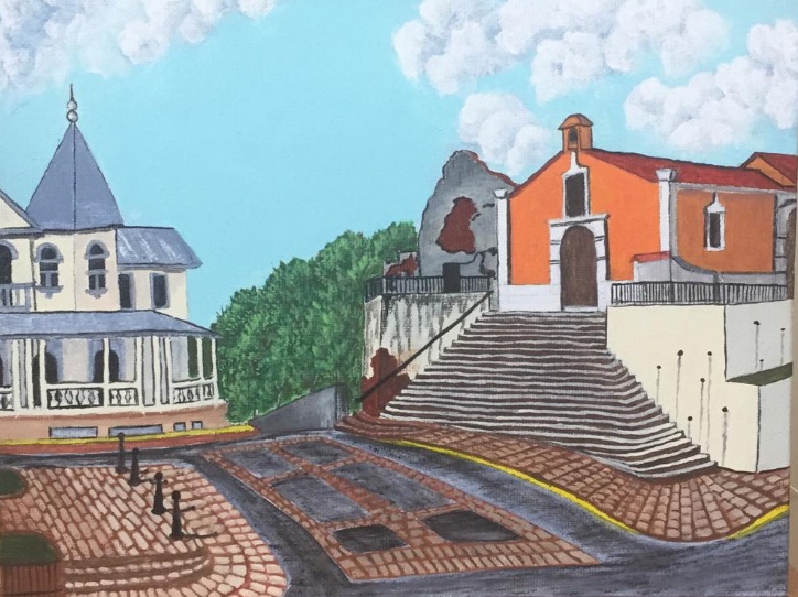 Recovering Soldier transforms blank canvasses into castles, landscapes and a skyscape