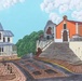 Recovering Soldier transforms blank canvasses into castles, landscapes and a skyscape