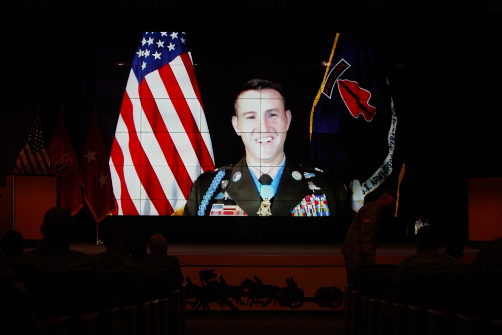 Medal of Honor recipient SGM Thomas Payne speaks virtually