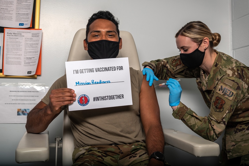 First doses of COVID-19 vaccine administered at 182nd Airlift Wing Jan. 21, 2020