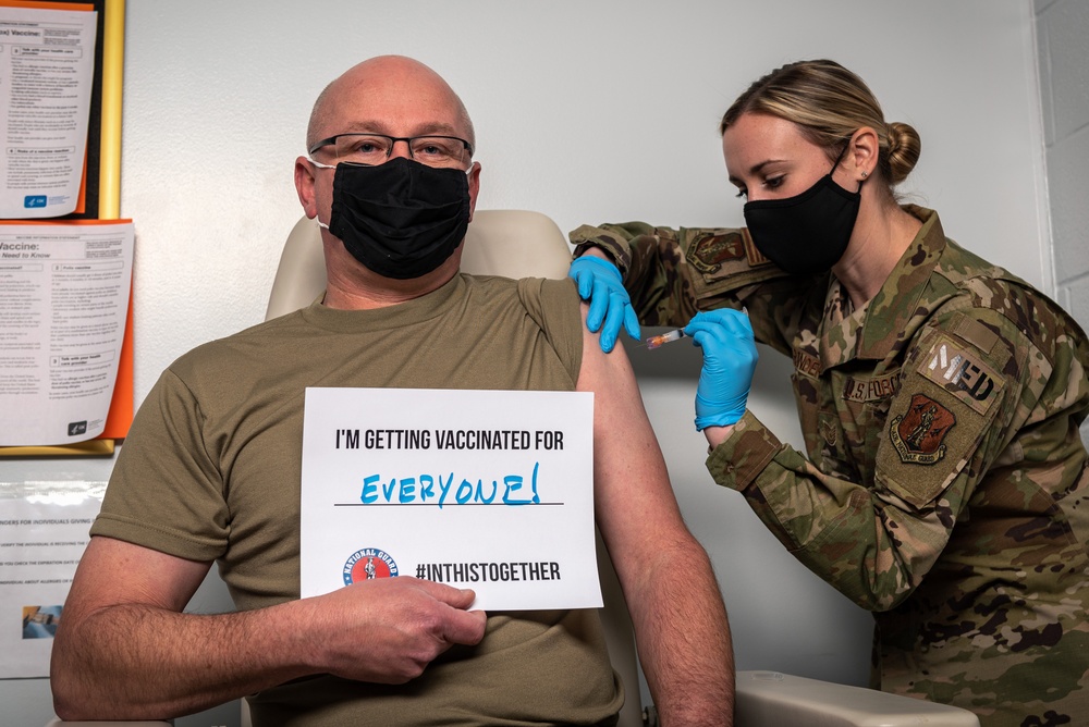 First doses of COVID-19 vaccine administered at 182nd Airlift Wing Jan. 21, 2020